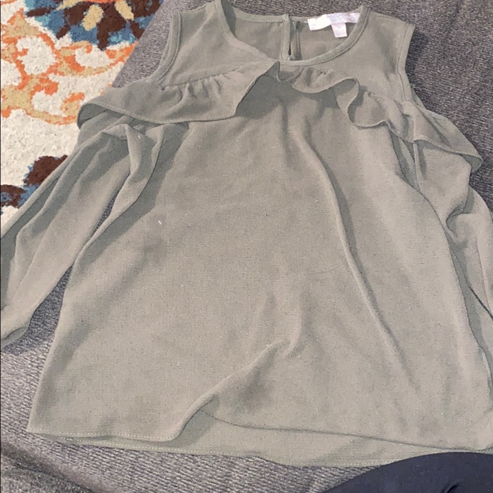 Olive green top